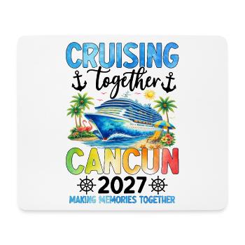 Croisière ensemble Cancún 2027 - Tapis de souris (format paysage) - blanc - Devant