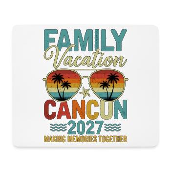Vacances en famille Cancún 2027 - Tapis de souris (format paysage) - blanc - Devant