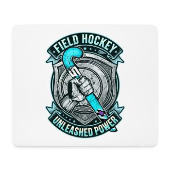 Feldhockey Schläger Unleashed Power Wappen - Mousepad (Querformat) - Weiß - Vorne