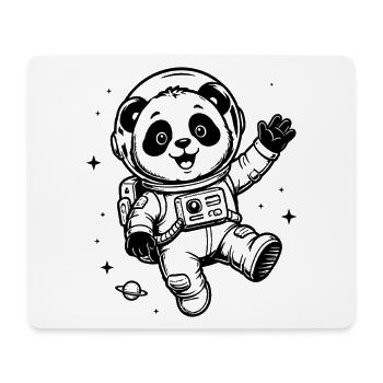 Astronaut Panda Weltraum Winken Abenteuer - Mousepad (Querformat) - Weiß - Vorne