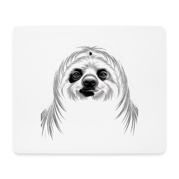 Faultier - Mousepad (Querformat) - Weiß - Vorne