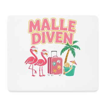 Malle Divas On Tour Women's Flamingo Mallorca Party - Mouse Pad (horizontal) - white - Front