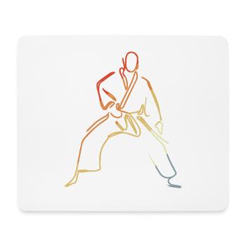 Judoka Sketch Vintage Look - Mouse Pad (horizontal) - white - Front