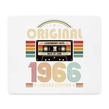 60. Geburtstag Geschenk Vintage Juni Jahrgang 1966 - Mousepad (Querformat) - Weiß - Vorne