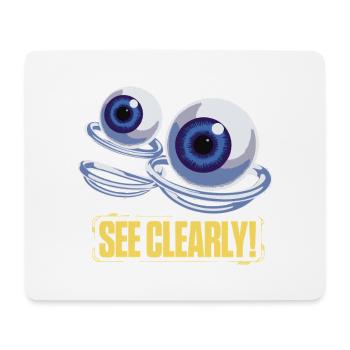 Voir clairement le graphique oculaire - Tapis de souris (format paysage) - blanc - Devant
