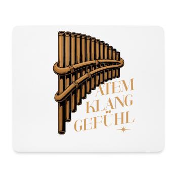 Panflöte Atem Klang Gefühl für Panflötenfans - Mousepad (Querformat) - Weiß - Vorne