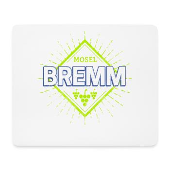 Bremm an der Mosel mit Retro Weintrauben Souvenir - Mousepad (Querformat) - Weiß - Vorne