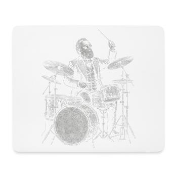 Rutherford B. Hayes joue de la batterie - Tapis de souris (format paysage) - blanc - Devant