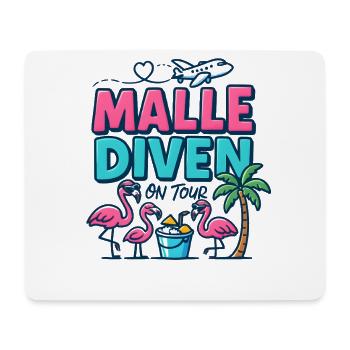 Malle Divas On Tour Women's Flamingo Mallorca Party - Mouse Pad (horizontal) - white - Front