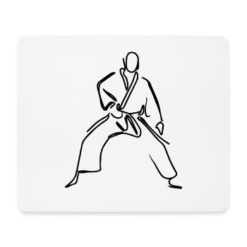 Judo Sketch - Mouse Pad (horizontal) - white - Front