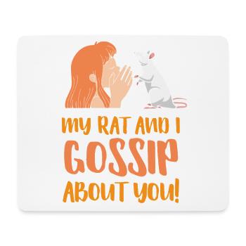 Rat, house rat, rat owner, rat lover - Mouse Pad (horizontal) - white - Front