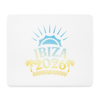 Ibiza 2026 Bunt - Mousepad (Querformat) - Weiß - Vorne