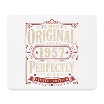 Cadeau du 69e anniversaire Millésime original 1957 - Tapis de souris (format paysage) - blanc - Devant