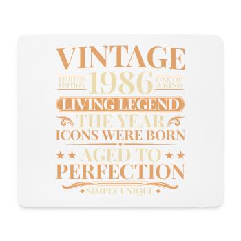 Living Legend 1986 – 40th Birthday Retro - Mouse Pad (horizontal) - white - Front