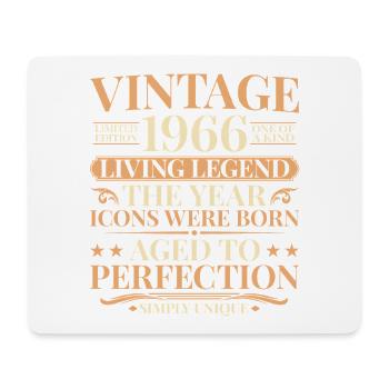 Living Legend 1966 – 60e anniversaire Rétro - Tapis de souris (format paysage) - blanc - Devant