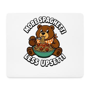 More spaghetti, less trouble, spaghetti bear children - Mouse Pad (horizontal) - white - Front