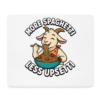 More spaghetti, less trouble – spaghetti for goats - Mouse Pad (horizontal) - white - Front