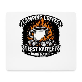 Kaffee Erst Natur Camping Motiv - Mousepad (Querformat) - Weiß - Vorne