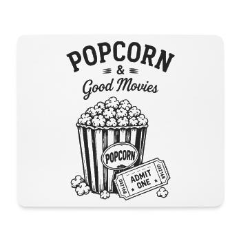 Billet de cinéma Popcorn et Good Movies - Tapis de souris (format paysage) - blanc - Devant