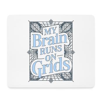 Graphic Designer My Brain Runs On Visual Designer - Mousepad (Querformat) - Weiß - Vorne