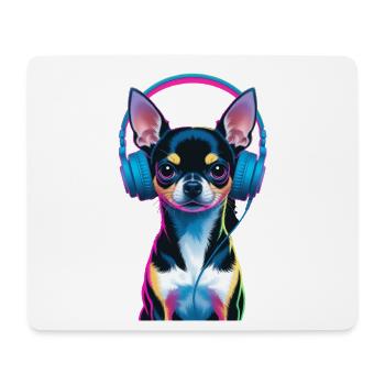 Casques Chihuahua - Tapis de souris (format paysage) - blanc - Devant