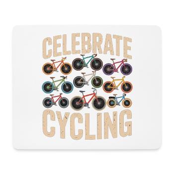 Celebrate Cycling Fahrrad Retro - Mousepad (Querformat) - Weiß - Vorne