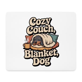 Kuschel Dackel - Mousepad (Querformat) - Weiß - Vorne