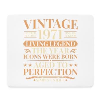 Living Legend 1971 – 55th Birthday Vintage - Mouse Pad (horizontal) - white - Front