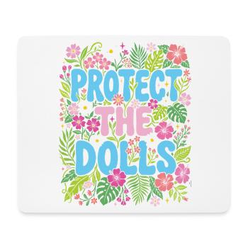 LGBTQ-Pride-Monat – Schützt die Puppen - Mousepad (Querformat) - Weiß - Vorne