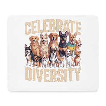 Celebrate Dog Diversity Hunde - Mousepad (Querformat) - Weiß - Vorne