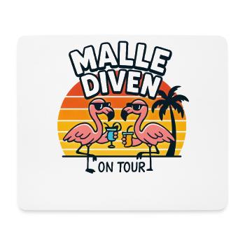 Malle Divas On Tour Women's Flamingo Mallorca Party - Mouse Pad (horizontal) - white - Front