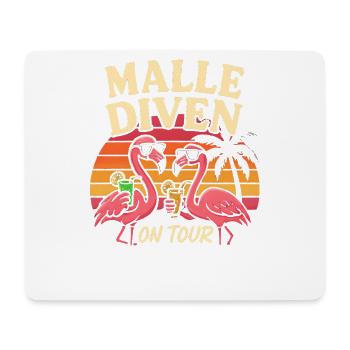 Malle Divas en tournée Fête féminine Flamingo à Majorque - Tapis de souris (format paysage) - blanc - Devant