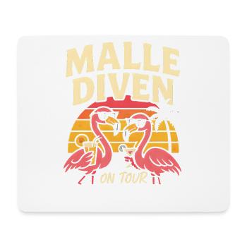 Malle Divas On Tour Women's Flamingo Mallorca Party - Mouse Pad (horizontal) - white - Front
