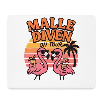 Malle Divas On Tour Women's Flamingo Mallorca Party - Mouse Pad (horizontal) - white - Front