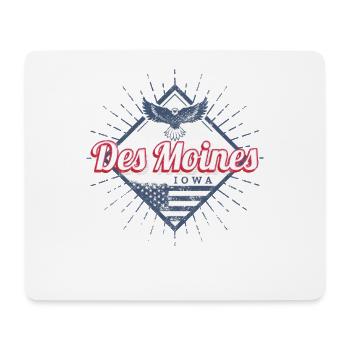 Des Moines City in Iowa, United States, United States - Mouse Pad (horizontal) - white - Front