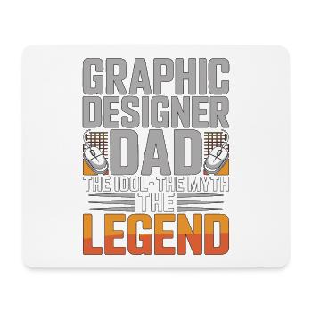 Graphiste Papa L’idole L’Artiste Visuel - Tapis de souris (format paysage) - blanc - Devant