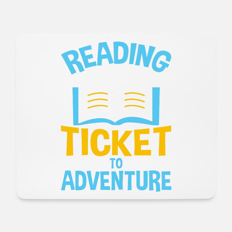 La lecture est un ticket pour l’aventure - Tapis de souris (format paysage) - blanc
