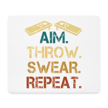 Aim Throw Wear Repeat Tee - Mouse Pad (horizontal) - white - Front