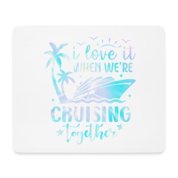 Croisière ensemble Palms & Yacht - Tapis de souris (format paysage) - blanc - Devant