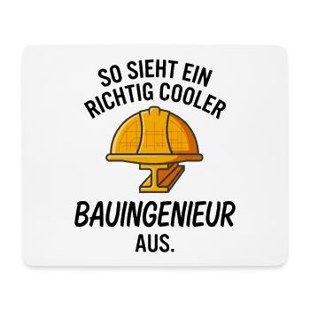 Cooler Bauingenieur Bauhelm Stahlträger Spruch - Mousepad (Querformat) - Weiß - Vorne
