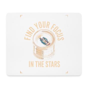 Finde deinen Fokus in den Sternen - Mousepad (Querformat) - Weiß - Vorne