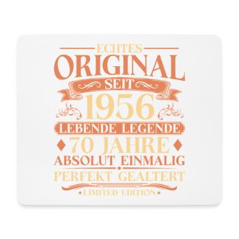 70. Geburtstag Echtes Original 1956 Vintage - Mousepad (Querformat) - Weiß - Vorne