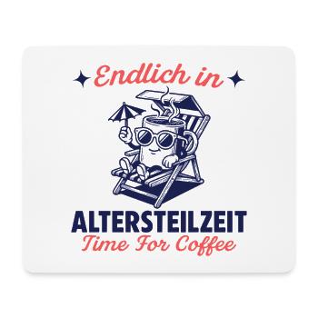 Enfin, c’est l’heure du café à la retraite partielle - Tapis de souris (format paysage) - blanc - Devant