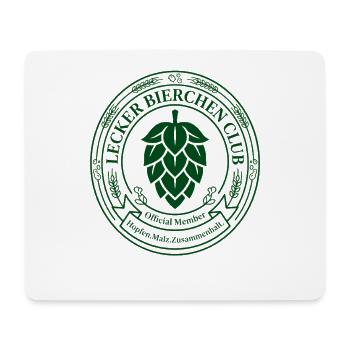 Lecker Bierchen Club Hopfen Bier - Mousepad (Querformat) - Weiß - Vorne
