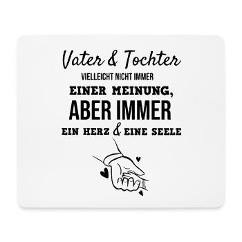 Vater & Tochter Ein Herz und eine Seele Geschenk - Mousepad (Querformat) - Weiß - Vorne