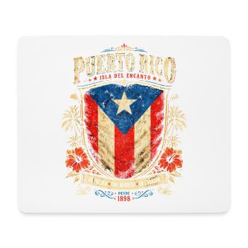 Puerto Rico Vintage Shield - Mousepad (Querformat) - Weiß - Vorne