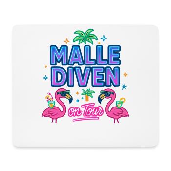 Malle Divas en tournée Fête féminine Flamingo à Majorque - Tapis de souris (format paysage) - blanc - Devant
