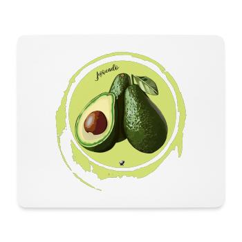 Illustration d’avocat dans un cercle - Tapis de souris (format paysage) - blanc - Devant