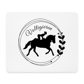 Voltigieren Bank: Volti Pferdesport Pflichtübung - Mousepad (Querformat) - Weiß - Vorne