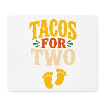 Pregnant woman loves tacos for two (pregnancy) - Mouse Pad (horizontal) - white - Front